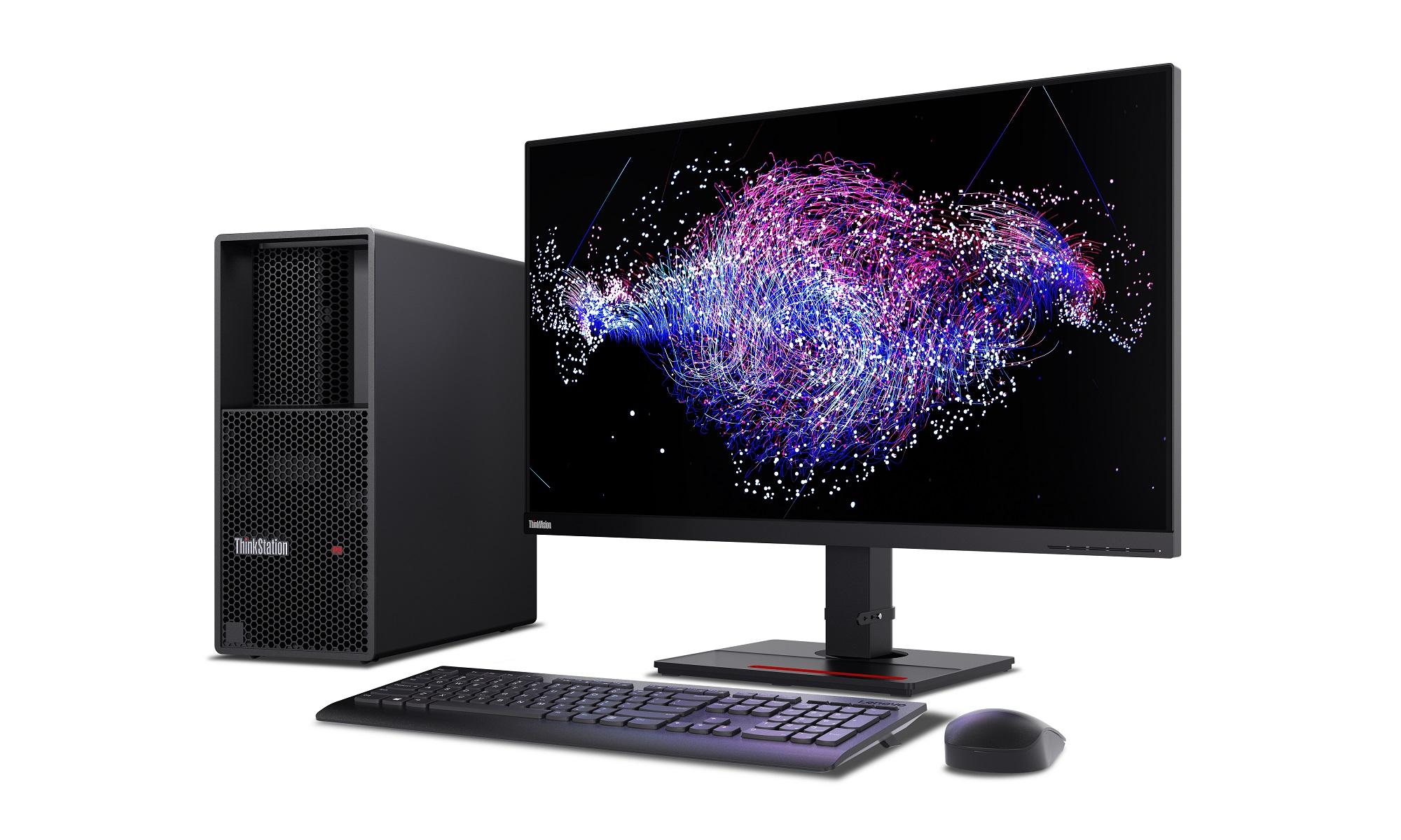 Lenovo’s latest workstations and Windows 11 boost productivity across industries 3 05 Thinkstation P3 Front Facing Left with P32P